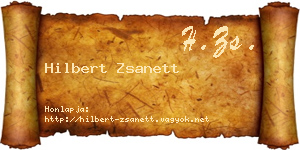 Hilbert Zsanett névjegykártya